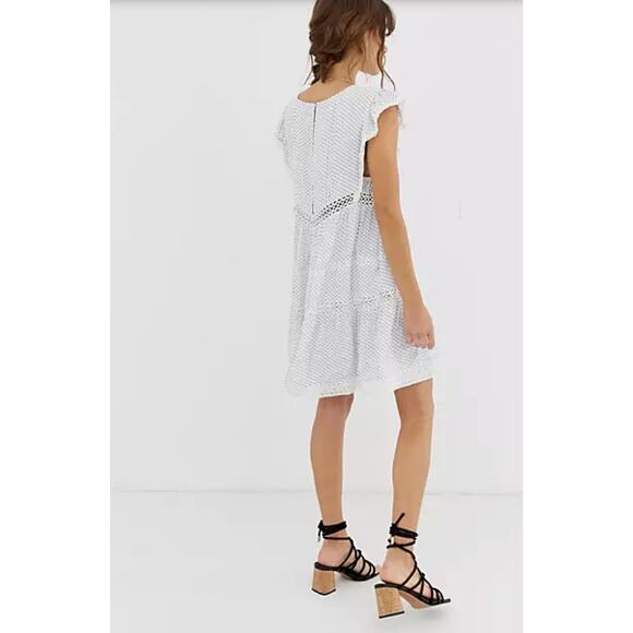 Free People XS blue floral lace summer Dress - Picture 8 of 8